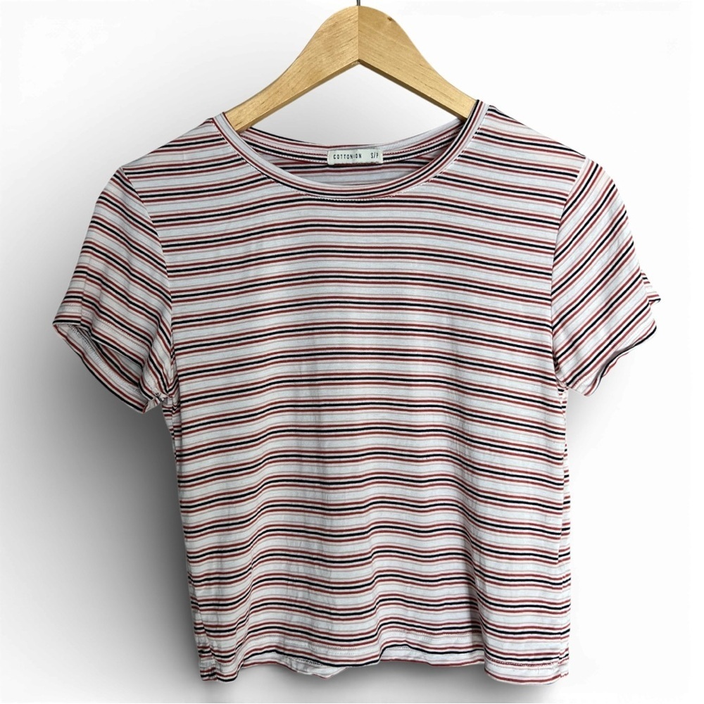 Cotton On Red and White Striped Tee
